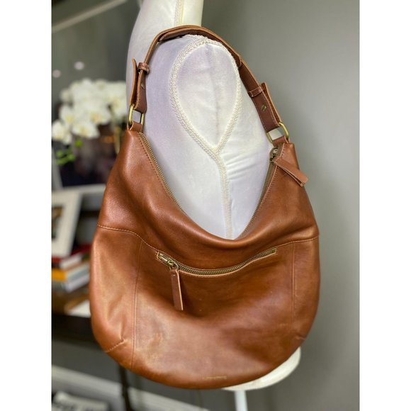 Lucky Brand Handbags - (Sold) Lucky Brand 100% Leather Zip Top Hobo Bag